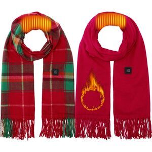 8423 2 Pcs Christmas Heated Scarf For Women Men Usb
